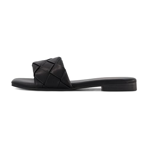 Franca Woven Slide Sandals Women Dressy or Casual with Memory Foam | Comfortable Summer Shoes for Women | Lightweight Slip-On