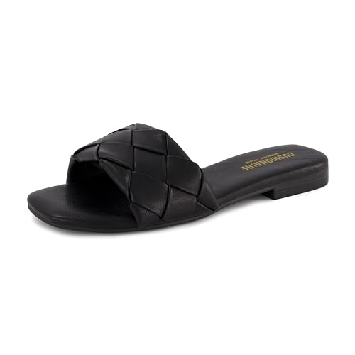 Franca Woven Slide Sandals Women Dressy or Casual with Memory Foam | Comfortable Summer Shoes for Women | Lightweight Slip-On