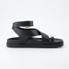 Entry Womens Ankle Wrap Molded Footbed Sandal with Adjustable Strap | Non-Slip Outsole | Womens Platform Sandals | Comfortable