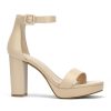 Platform Heels for Women 4-Inch Ankle Strap Open Toe Sandals Wedding Party Dress Shoes Wide Feet Friendly