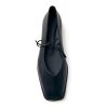 Lace Up Ballet Flats for Women Bow Square Toe Mary Jane Flats Slip On Leather Ballerina Shoes