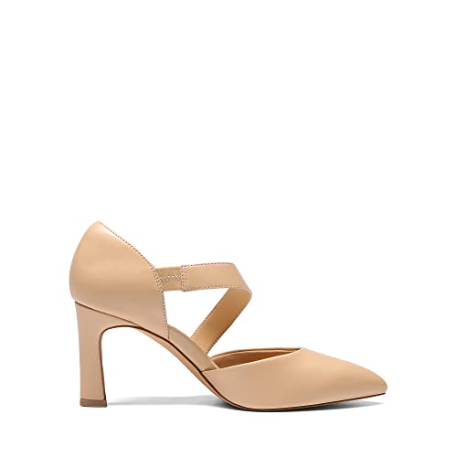 Women's High Heels Pumps Dress Closed Pointed Toe Comfortable D'Orsay Pumps Shoes for Work Office Wedding Dancing
