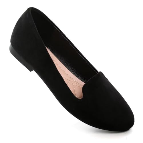 Women Cute Slip-On Ballet Shoes Soft Solid Classic Pointed Toe Flats