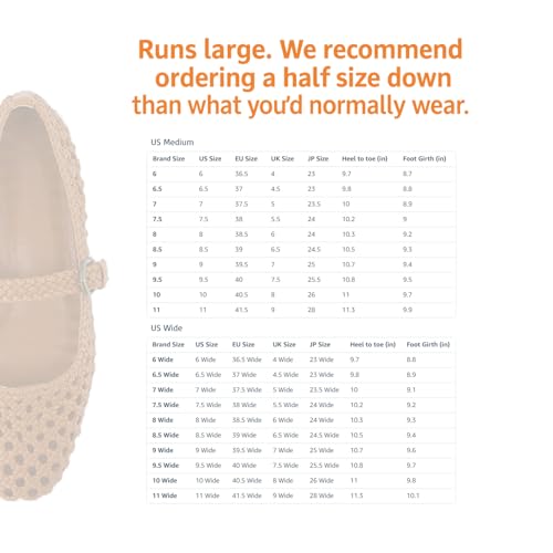 Weston Women’s Hand Woven Dressy Ballet Flats – Faux Leather Mary Jane with Adjustable Strap & Memory Foam