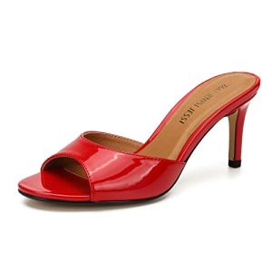 Unisex Men's Women's Kitten Heel Mules Slide Slip On Dress Sandals