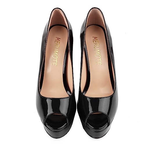 Women's Platform Stiletto Heels Shoes Peep Toe Pumps 6 inch Heels for Dress Wedding Party