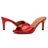 Unisex Men's Women's Kitten Heel Mules Slide Slip On Dress Sandals