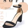Heels for Women Open Toe Ankle Strap Chunky Heel Sandals 2.75 Inch