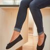 Women's Satin Ballerina Slippers with Soft Tie Bow and Suede Sole