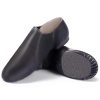 Unisex Jazz Shoe Leather Upper Women and Men's Slip-on Dance Shoes