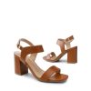 Women's High Chunky Heels Square Toe Block Ankle Strap Dress Comfort Sandals