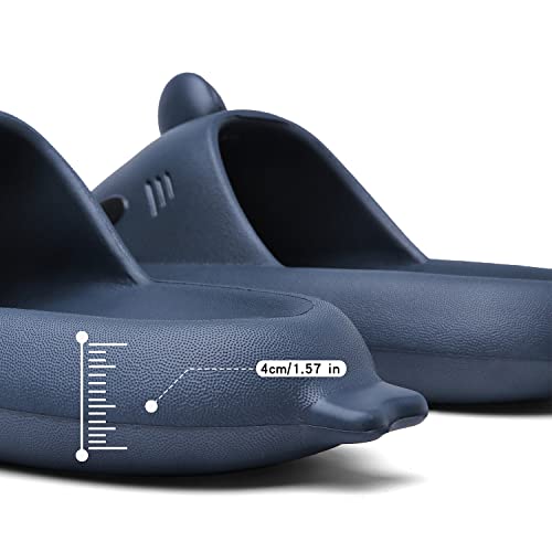Men's and Women's Shark Slides Cloud Slippers Summer Novelty Open Toe Slide Sandals Anti-Slip Beach Pool Shower Shoes with