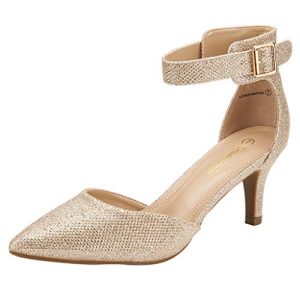Kitten Heel Low Heel for Women Closed Pointed Toe Pumps Wedding Party Sexy Dress Shoes Lowpointed