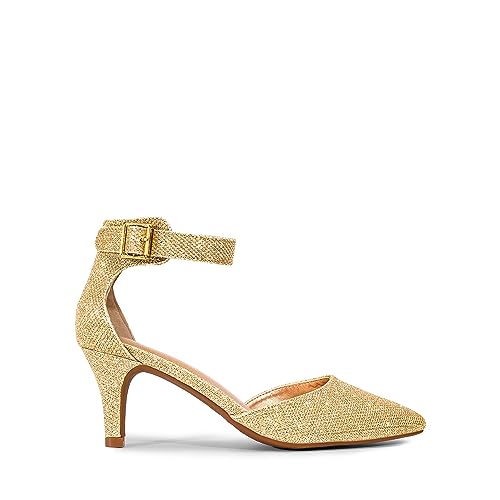 Kitten Heel Low Heel for Women Closed Pointed Toe Pumps Wedding Party Sexy Dress Shoes Lowpointed