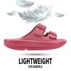 Women and Men Wide Width Recovery Sandals Plantar Fasciitis Arch Support Orthotic Slides Adjustable Double Buckle Thick Sole