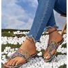 Women's Vacation Flat Sandals Toe Thong Slip on Bohemian Slides Sandal