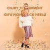 Women's IN4 Mary Platform Chunky High Heels Sandals Peep Toe Dress Wedding Bridal Shoes For Women Bride Bridesmaid