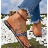 Women's Vacation Flat Sandals Toe Thong Slip on Bohemian Slides Sandal