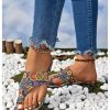 Women's Vacation Flat Sandals Toe Thong Slip on Bohemian Slides Sandal