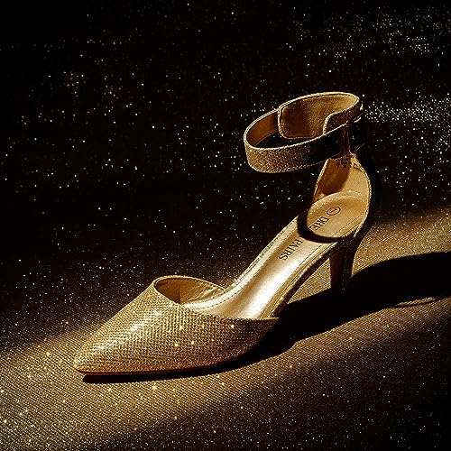 Kitten Heel Low Heel for Women Closed Pointed Toe Pumps Wedding Party Sexy Dress Shoes Lowpointed